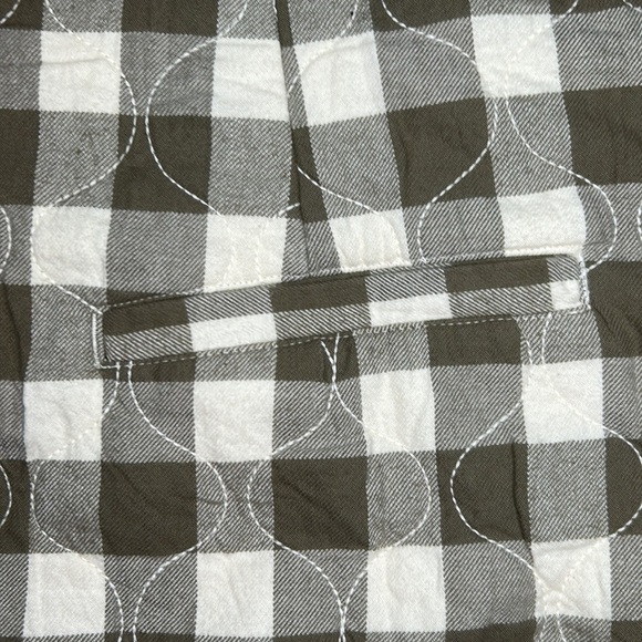 Madewell Green White Gingham Check Button Front Quilted Mini Skirt NWT Size 16 - Picture 10 of 12
